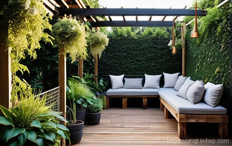 자연주의 스타일의 외부 장식 아이디어 - **Tranquil Stone and Wood Courtyard Retreat:** A picturesque outdoor courtyard designed with natural...