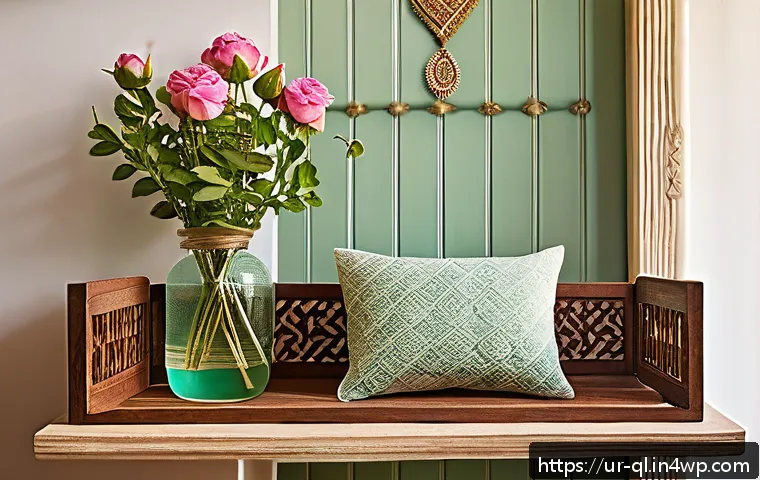 자연주의 홈 데코를 위한 향초 사용법 - A cozy, traditional Pakistani living room setting in spring, featuring delicate dried rose petals mi...